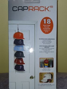 CapRack Vertical 18-Hat Organizer, Holder, Hanger